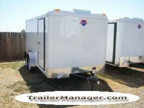 14ft Tandem Axle WHITE With Ramp