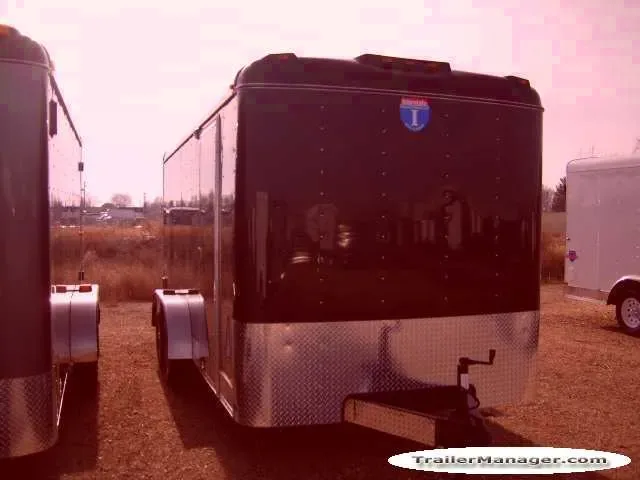 16ft Tandem Axle BLACK With Ramp-Finished Interior