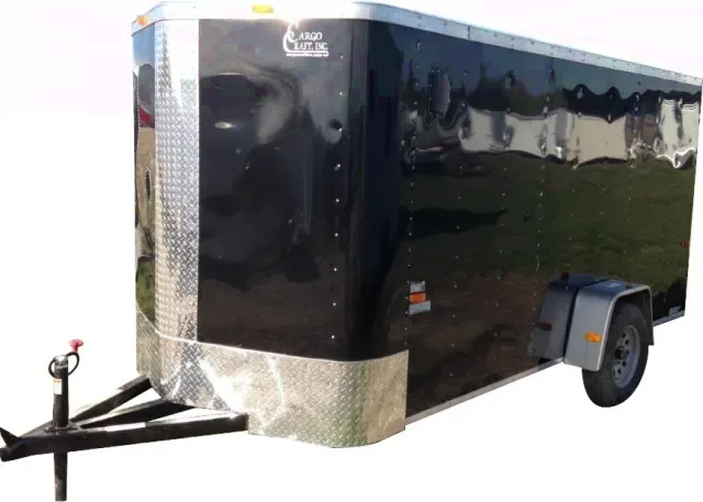 12FT BLACK ENCLOSED TRAILER