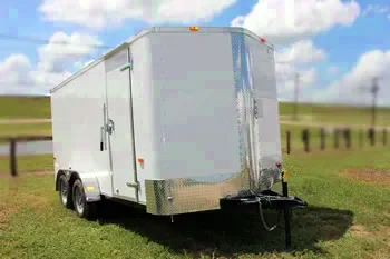 14FT  CARGO WITH REAR RAMP GATE AND V-NOSE