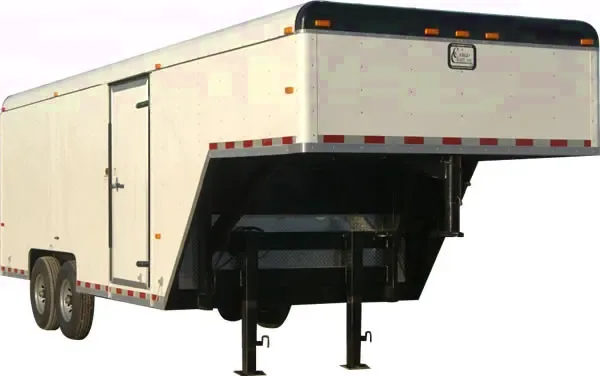 28FT GOOSENECK ENCLOSED TRAILER WITH RAMP