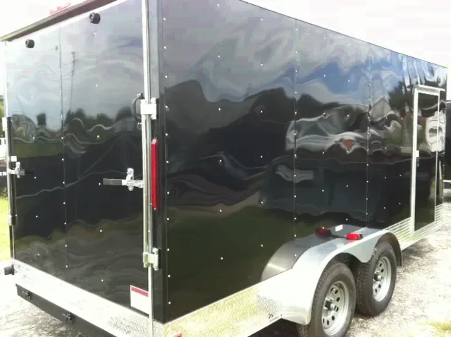 7 x 16 Black Cargo Trailer