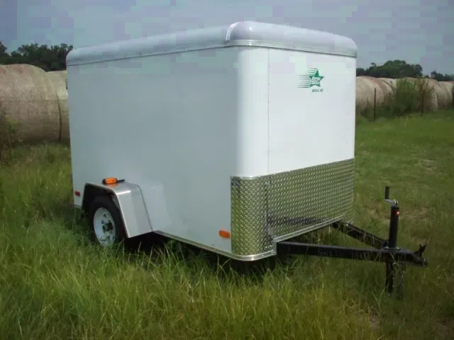 WHITE 5X8 SA FLAT NOSED CARGO TRAILER 2025