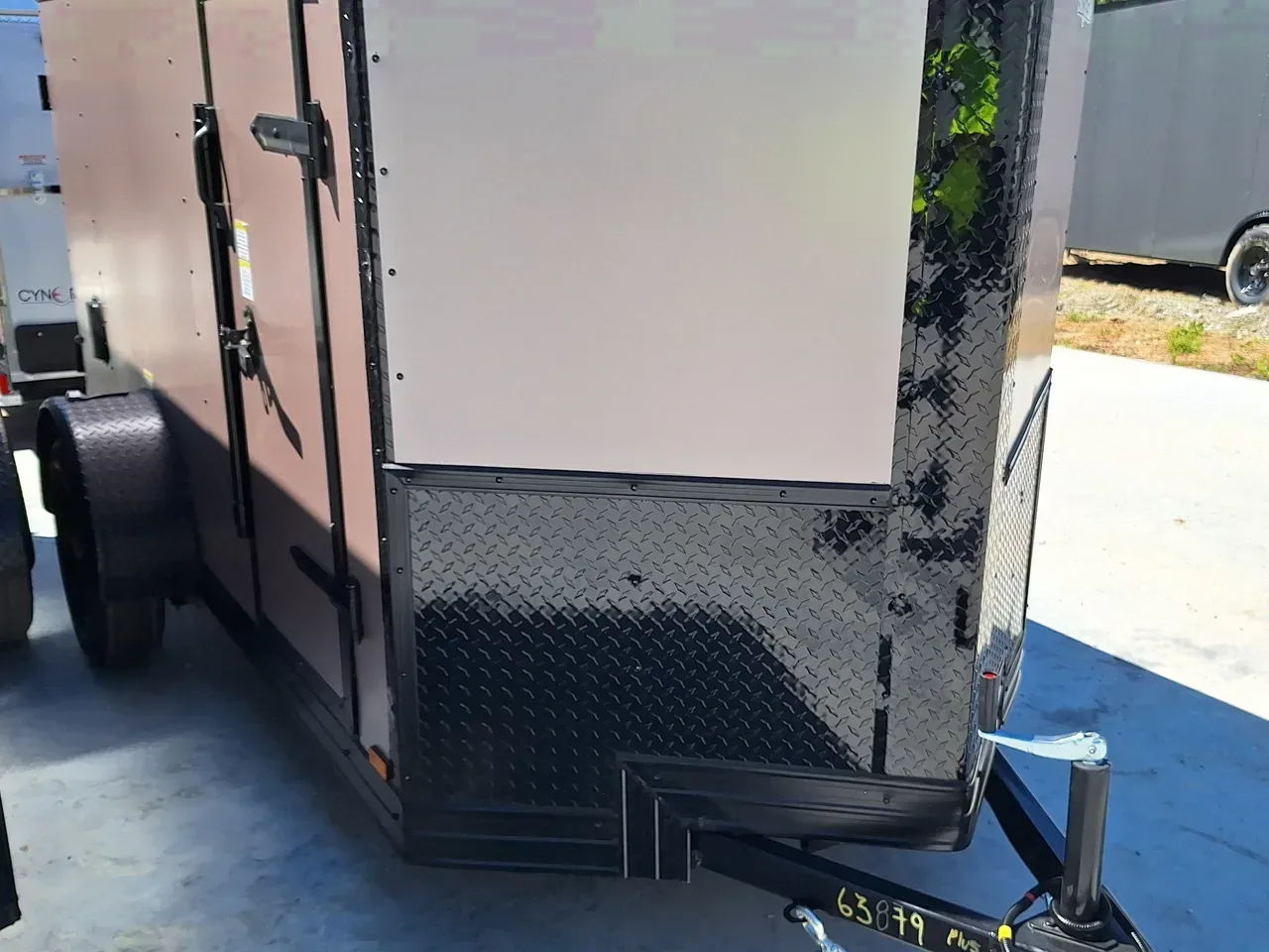 5X10 BRITE PINK W/BLACKOUT CARGO TRAILER