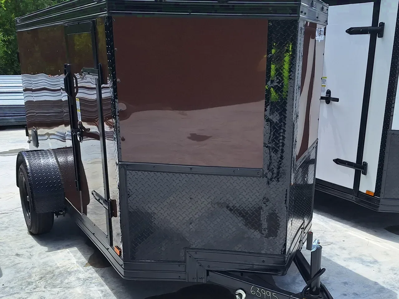 2026 CHOCOLATE W/BLACK OUT 5X10 ENCLOSED CARGO TRAILER