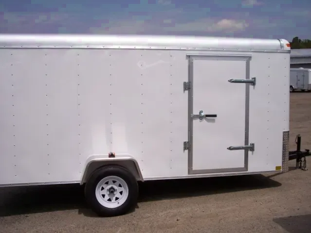 10ft  White Cargo Trailer Flat Front