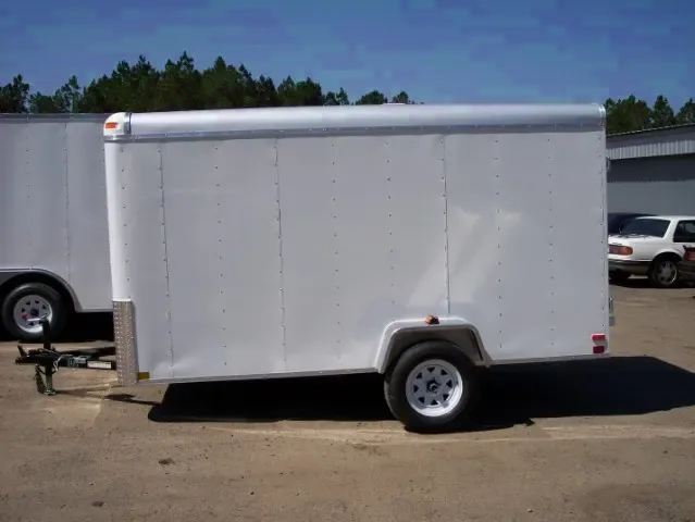 Cargo Trailer 10ft - White and Rear Barn Doors