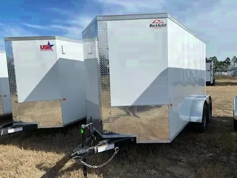 2025 Rock Solid Cargo 6x12 TA Enclosed Trailer - White (Compact)