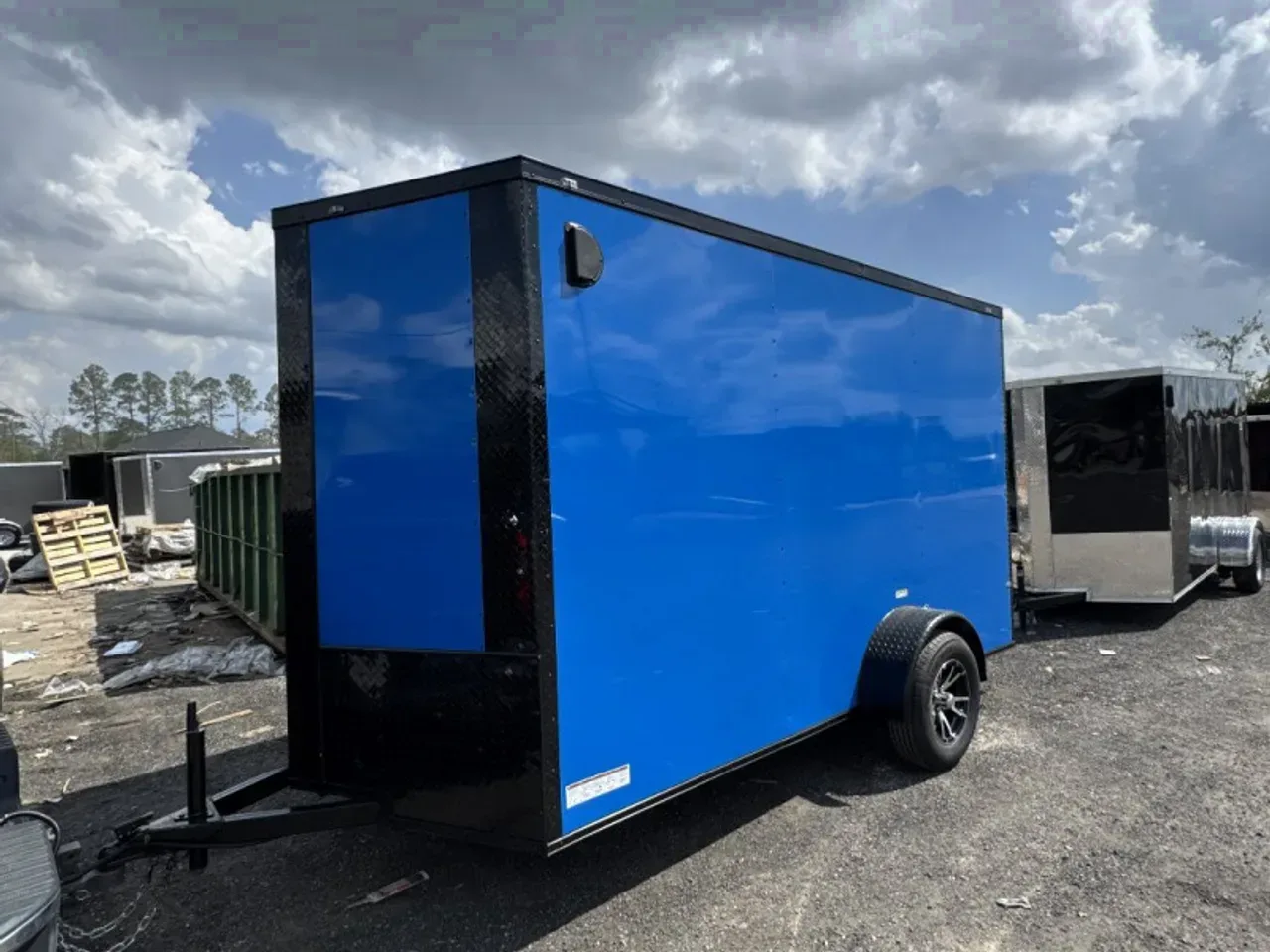 2026 J&C Trailers 6x12SA 7' BLACKOUT MAG WHEELS Cargo / Enclosed Trailer