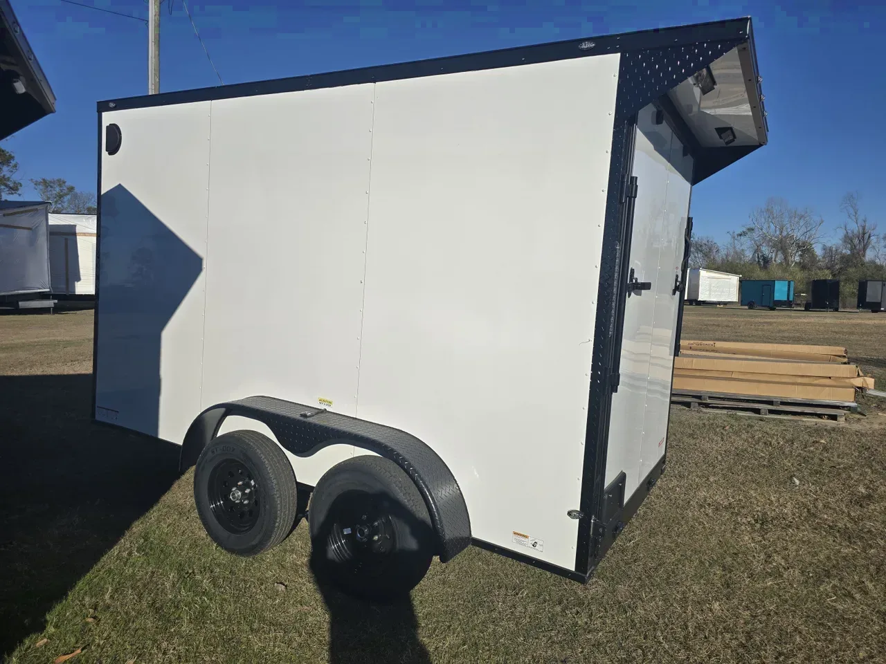 2026 Other SOUTH RIVER 6X12 TA Cargo / Enclosed Trailer Blackout Package Rear Spoiler with Lights