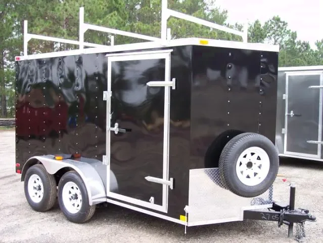 12ft TA Cargo/JobSite Trailer w/Ladder Racks