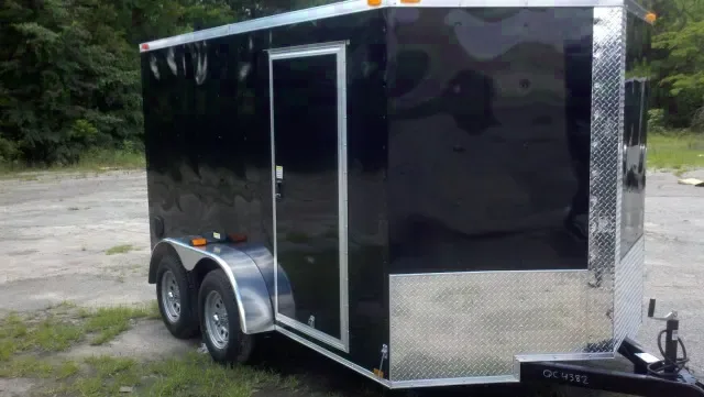 7X12 TA ENCLOSED CARGO TRAILER (BRAKES!) 2025