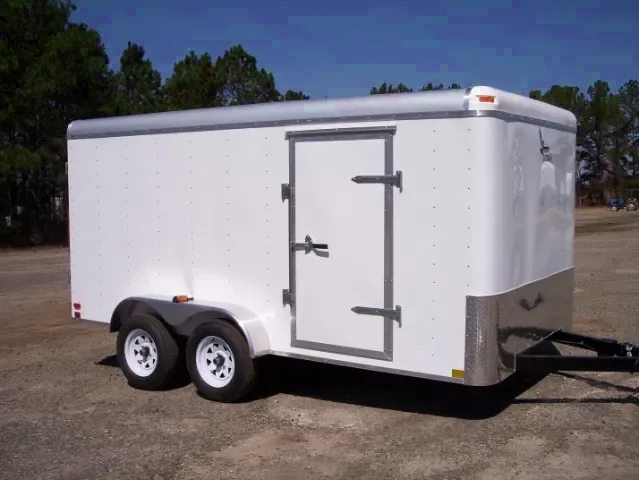 14ft Tandem 3500lb Axle Cargo Trailer-White