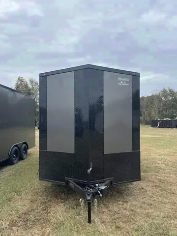 New 2025 Titanium 7x14 Cargo Trailer with POLYCOR Blackout Package - Your Offer!