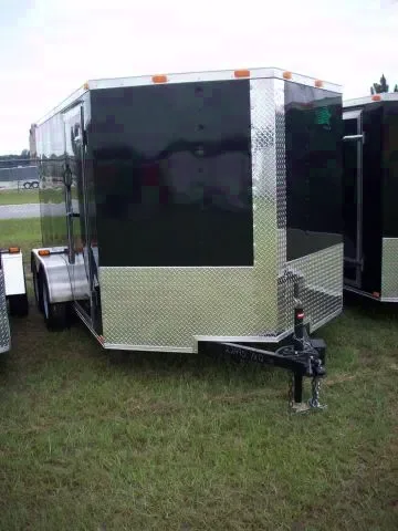 7X14 TA BLACK V-NOSE CARGO TRAILER 2025