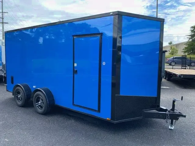 New 2025 Spartan Cargo 7x16 Enclosed Trailer - Stunning Blue Finish