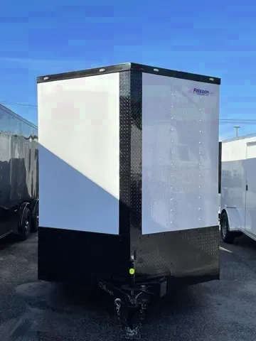 2025 Freedom 7x16TA White w/ Blackout Package Enclosed Cargo Trailer - Your Offer Welcome