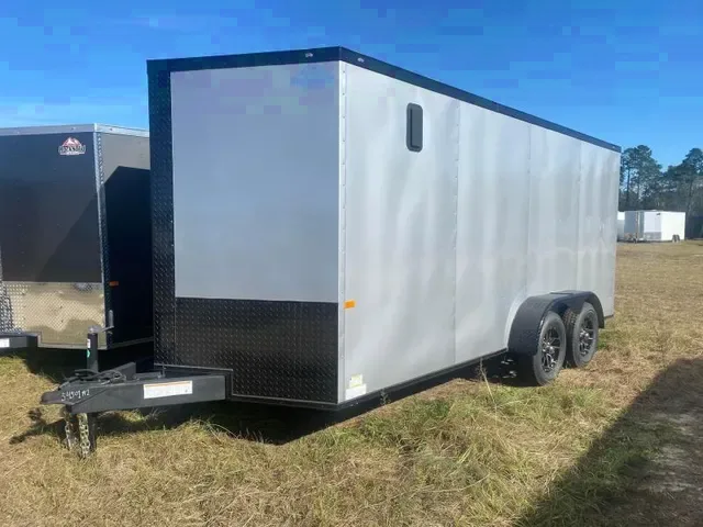 Make Offer: 2025 Rock Solid Cargo 7x16 Tandem Axle Enclosed Trailer - Silver