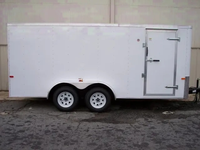WHITE 16FT ENCLOSED CARGO TRAILER