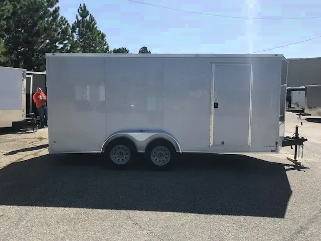 Silver V-nose 16ft TA Cargo Trailer