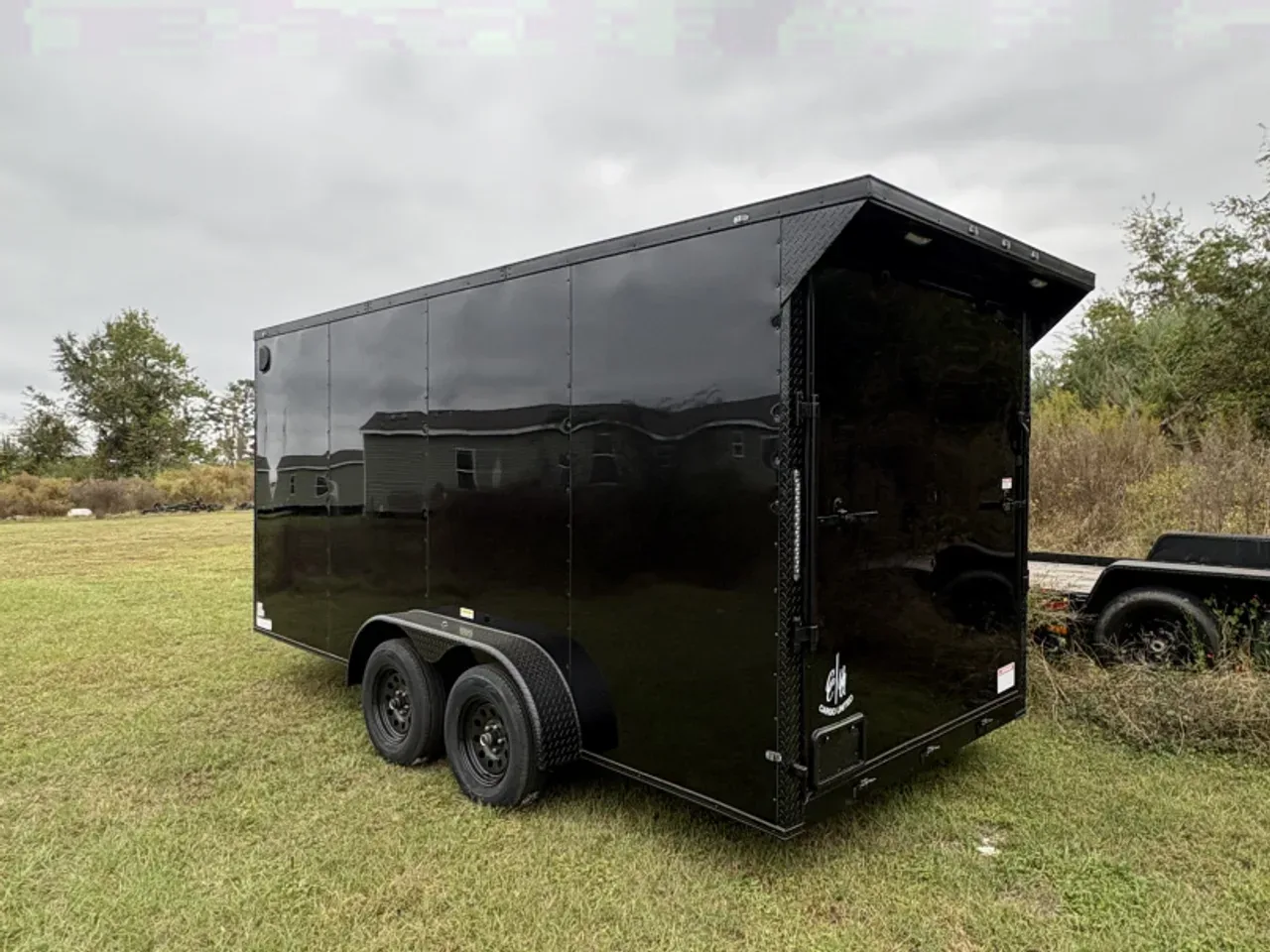 2026 Cargo United 7x16TA 7' Tall Rear Wing Spoiler .080 PolyCor Blackout Edition Cargo / Enclosed Trailer