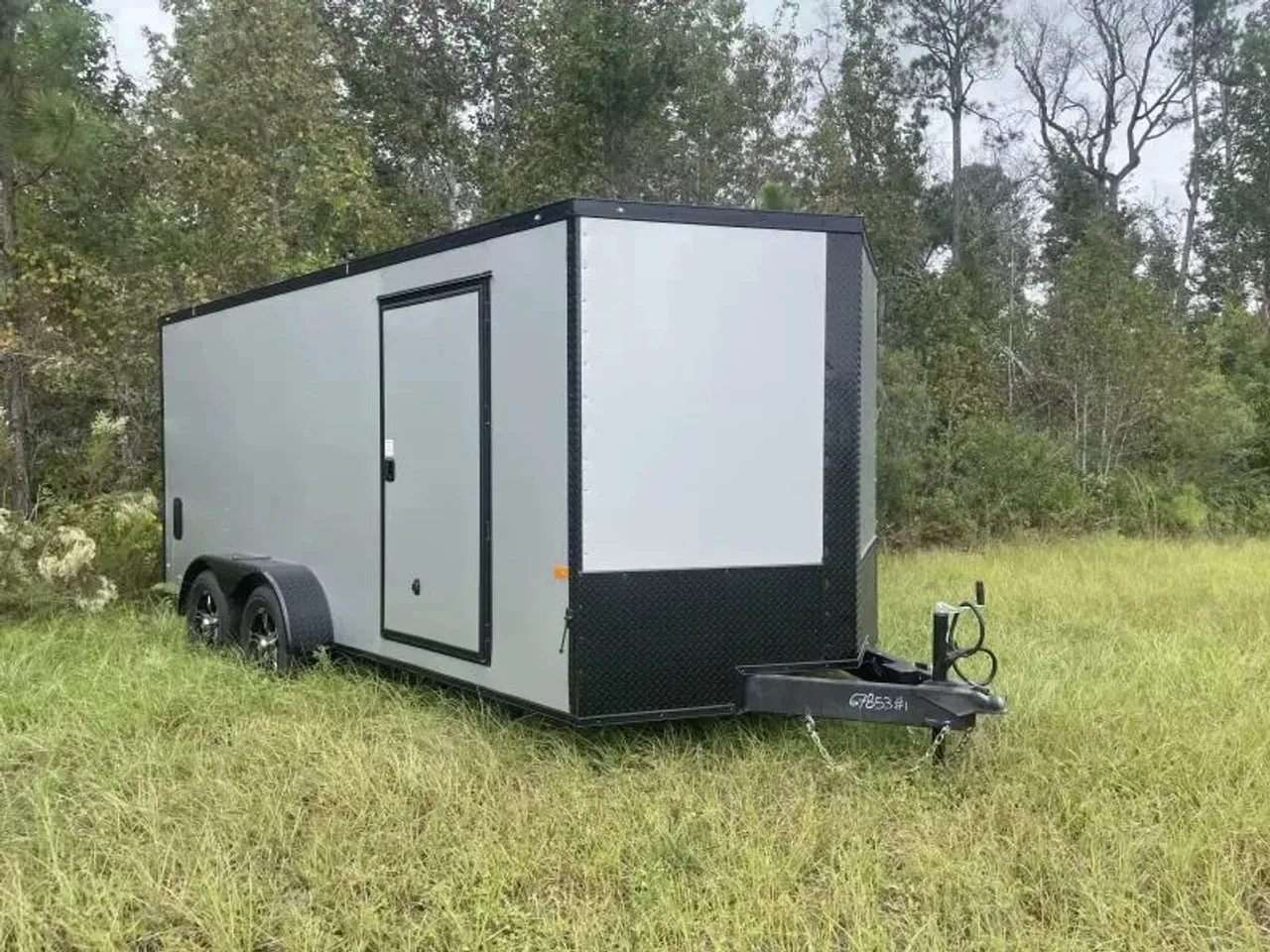 2026 Rock Solid Cargo 7 x 16 TA Enclosed Cargo Trailer | Polycore, Semi-Screwless, Blackout, Alloy W
