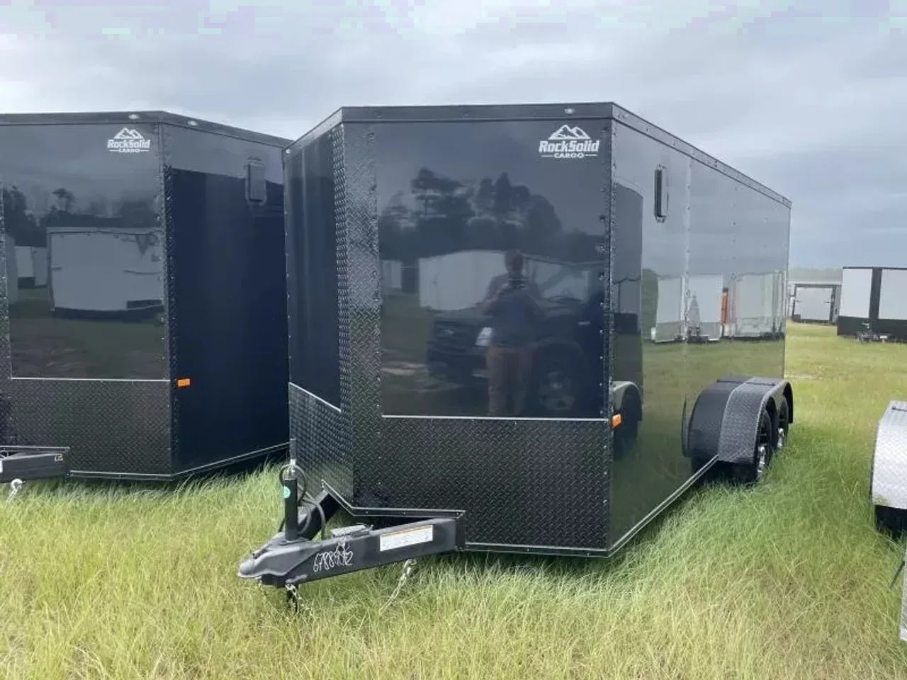 2026 Rock Solid Cargo 7 x 16 TA Enclosed Cargo Trailer | Polycore, Semi-Screwless, Blackout, Alloy W