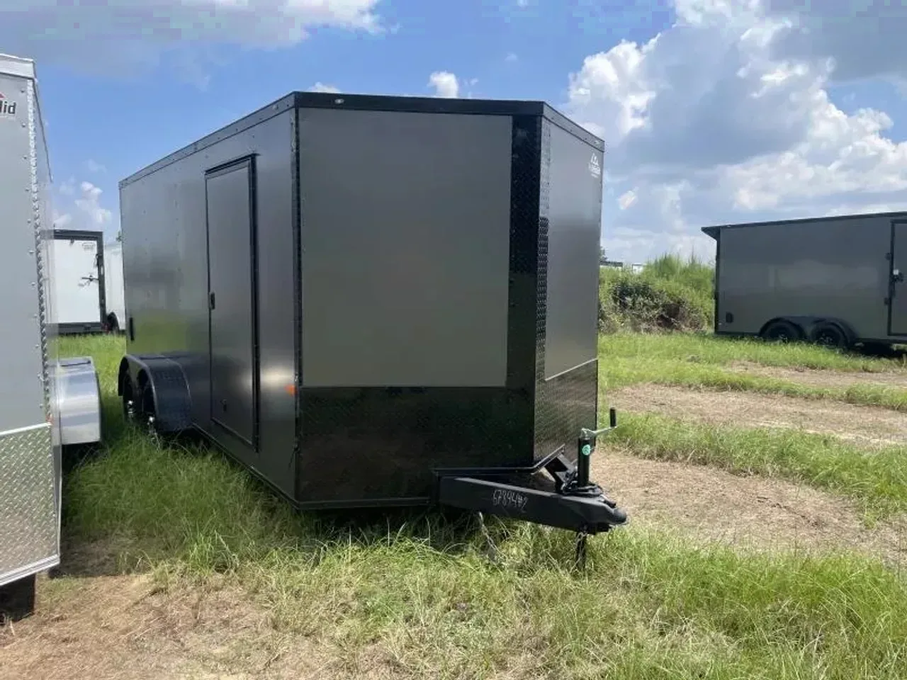 2026 Rock Solid Cargo 7 x 16 TA Enclosed Cargo Trailer | Polycore, Semi-Screwless, Blackout, Alloy W