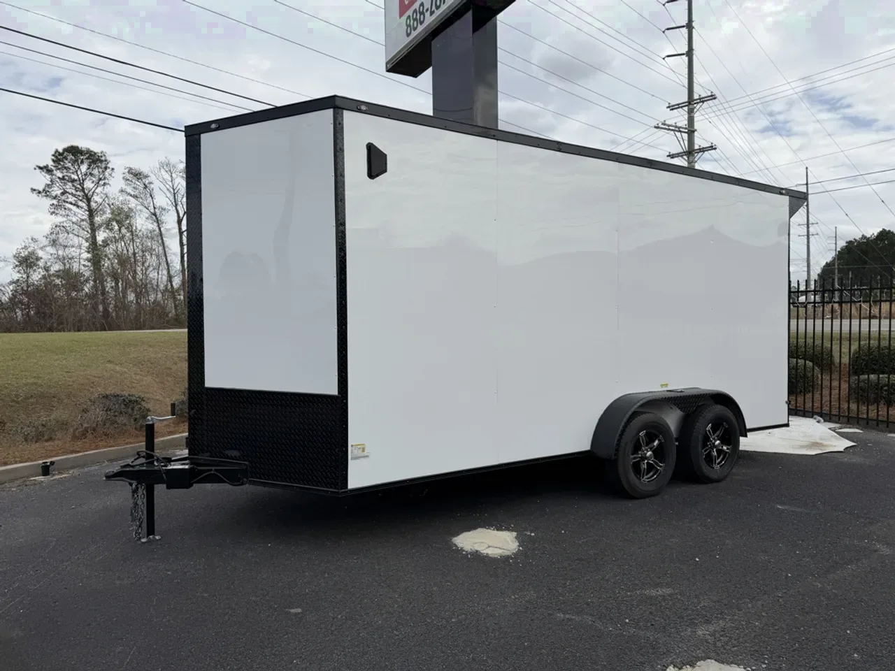 2026 Deep South 7 x 16 TA Enclosed Cargo Trailer | Polycore | Semi-Screwless | Blackout | Alloy Whee