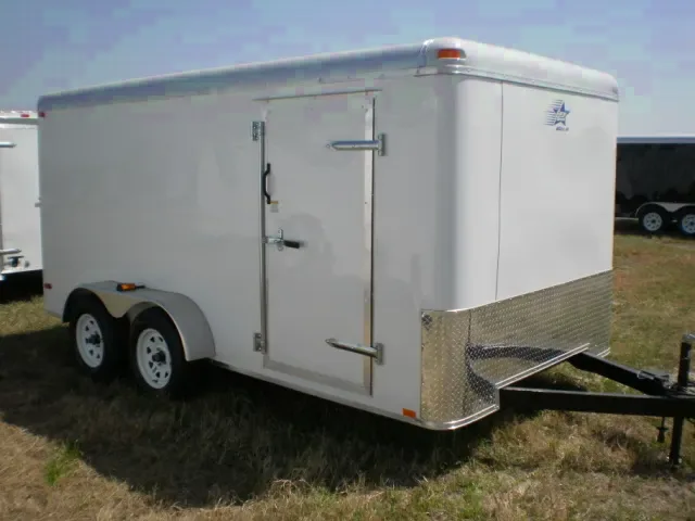 WHITE 7X16 TA FLAT -NOSE CARGO TRAILER 2026