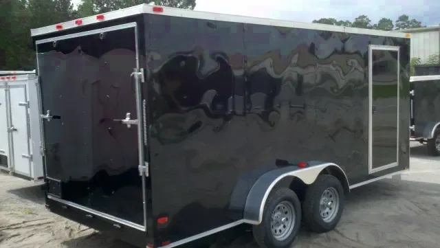 BLACK 7X16 TA CARGO TRAILER 2026