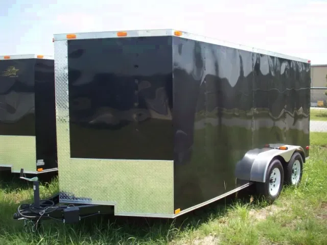 2026 BLACK 7X16 TANDEM AXLE CARGO TRAILER