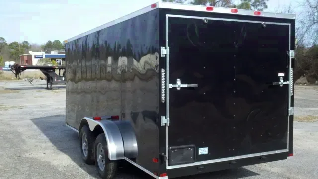 BLACK 7X16 CARGO TRAILER 2025