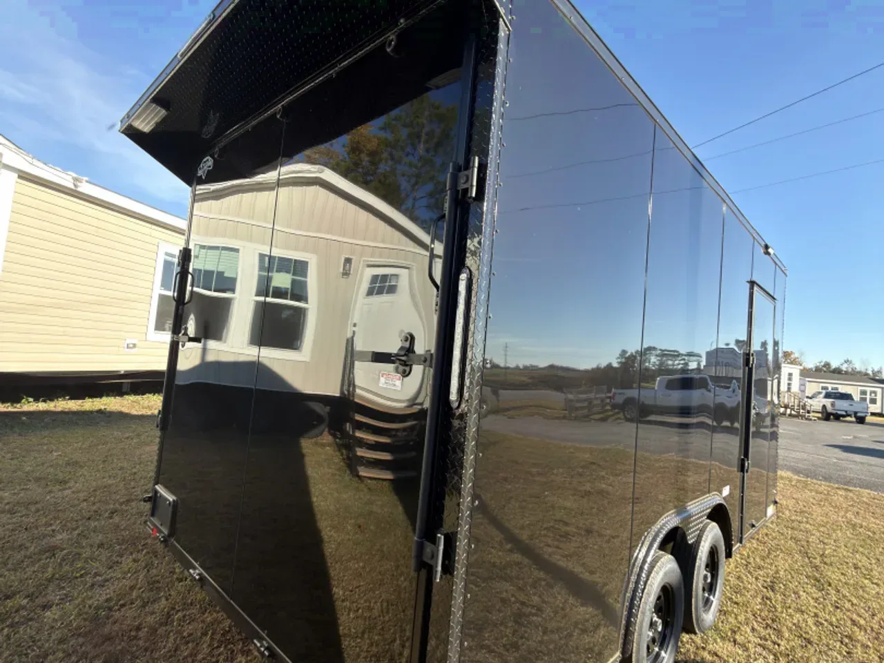 2026 Diamond Cargo 8.5x16TA 7'6" Tall .080 Black PolyCor Blackout Package Rear Wing Spoiler Cargo / Enclosed Trailer