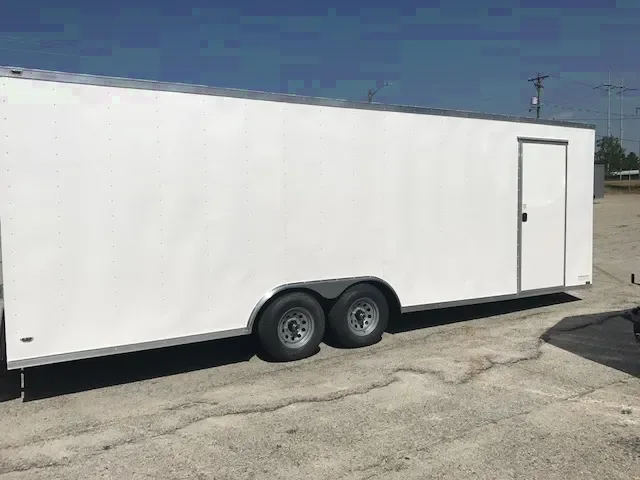 White  20ft V-Nose Cargo Trailer