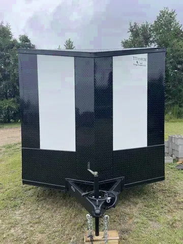 Make Offer: 2025 Titanium 8.5x24 White Polycor Blackout Cargo Trailer