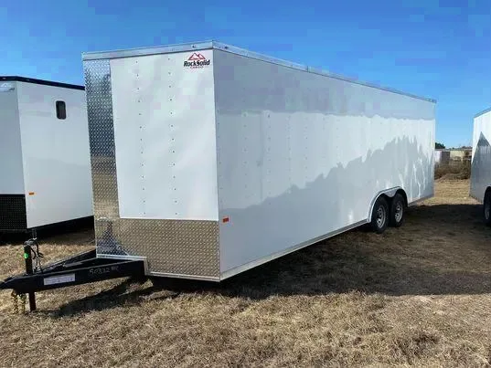 2025 Rock Solid Cargo 8.5x24 TA Enclosed Trailer - White
