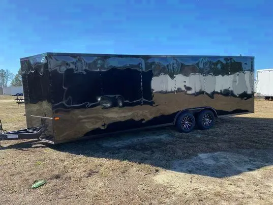 2025 Rock Solid Cargo 8.5x24 Black Tandem Axle Enclosed Trailer