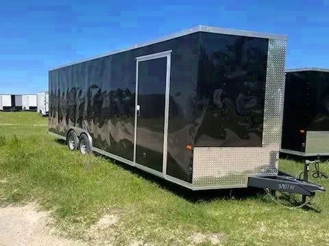 Sleek Black 2025 Rock Solid Cargo 8.5x24 Enclosed Trailer - Douglas, GA