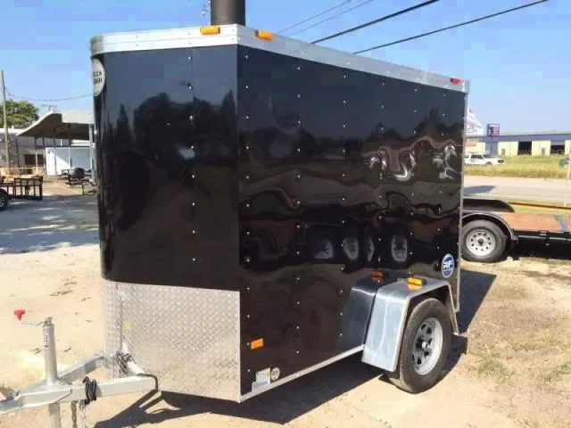 8FT BLACK ENCLOSED CARGO TRAILER