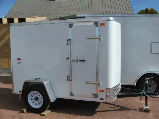 8FT CARGO TRAILER, FLAT FRONT, RAMP