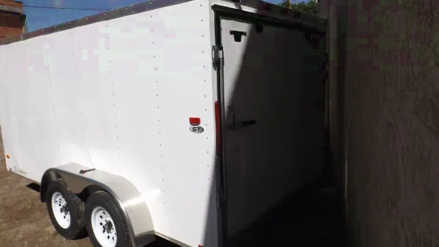 14FT CARGO TRAILER WITH RAMP-WEDGE FRONT