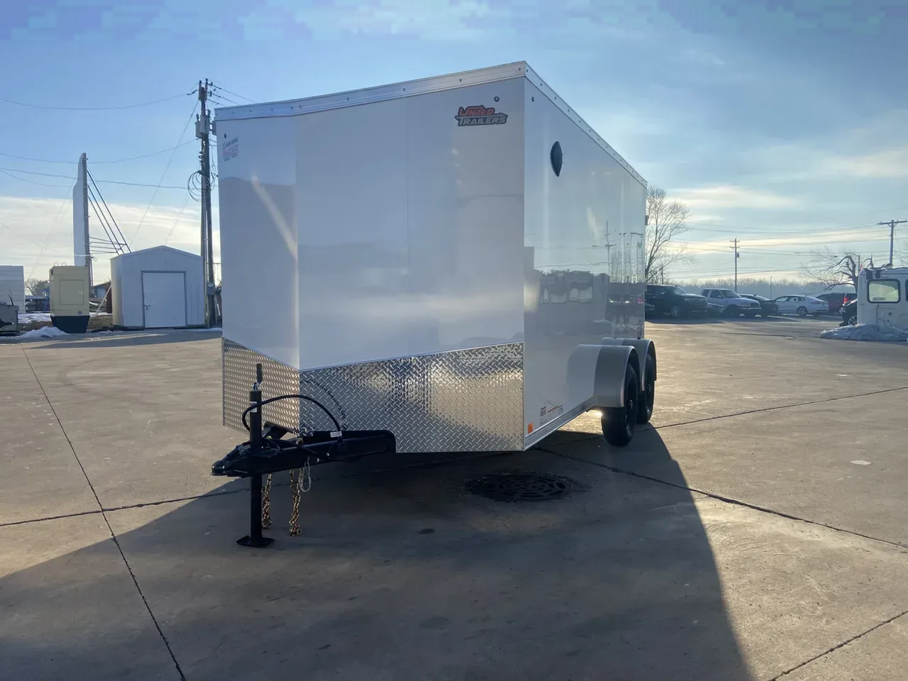 United 14' UJ V-Nose Enclosed Cargo Trailer