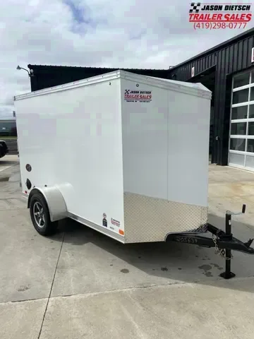 2025 United WJ 5x10 V-Nose Cargo Trailer with Double Rear Doors