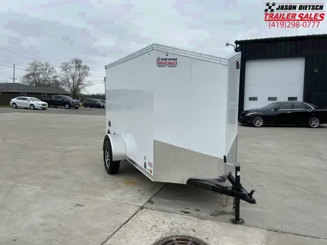 2025 United 5x10 V-Nose Cargo Trailer with Rear Ramp Door