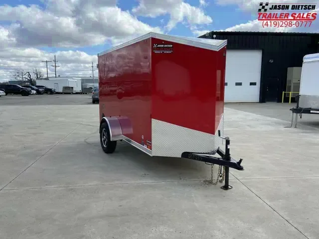 2025 United 5x10 Red V-Nose Cargo Trailer