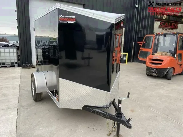 2025 United 5x8 V-Nose Cargo Trailer - Double Rear Doors