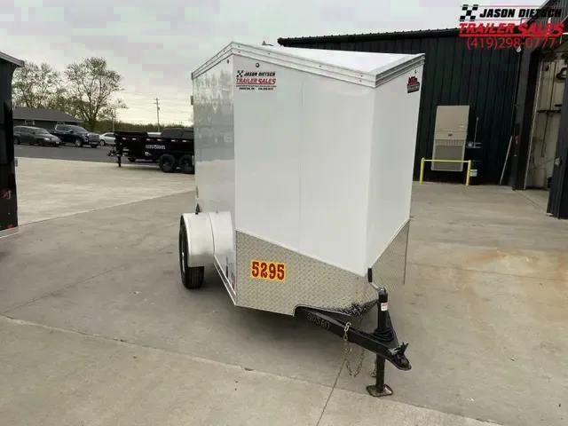 2025 United 5x8 V-Nose Cargo Trailer - Rear Ramp Door