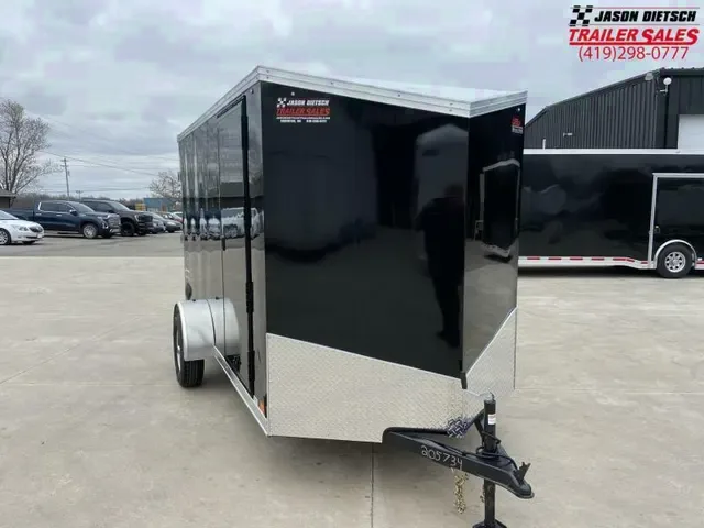 2025 United WJ 6x12 V-Nose Cargo Trailer with Rear Ramp Door