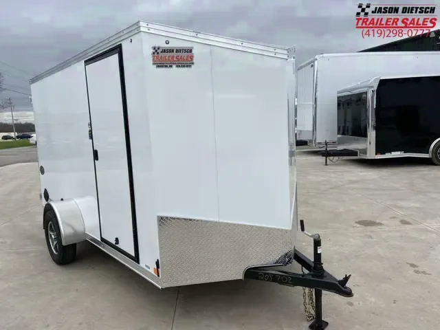 2025 United 6x12 V-Nose Cargo Trailer with Rear Double Doors